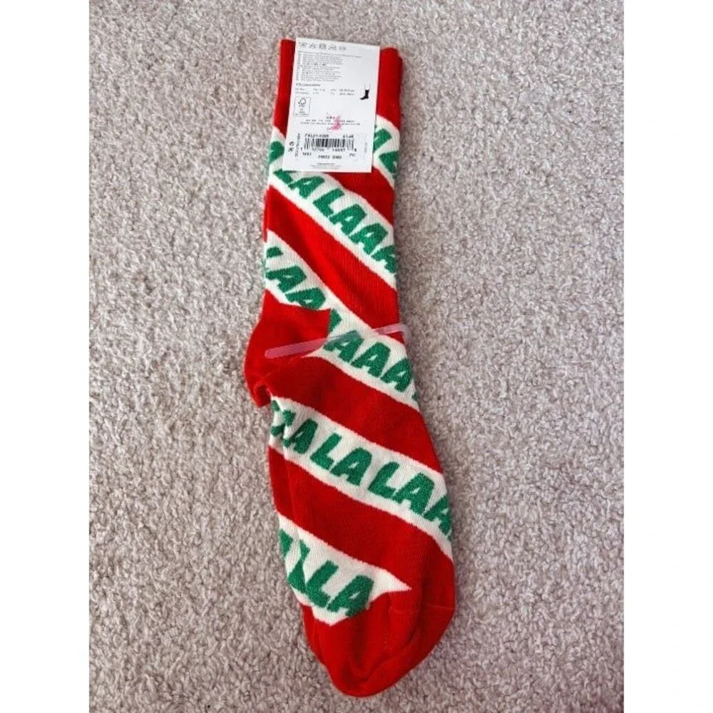 Happy Socks Christmas Fa La La La Sock NWT
